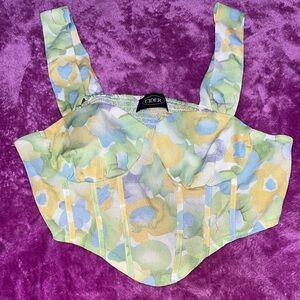 Cider Corset Style Crop Tank Top